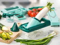 Genius Nicer Dicer »Fusion Smart«, 16-teilig, 1,25 L Auffangbehälter, Klingen Aus Edelstahl -Kuchenwelt Verkauf 1a8c008345a64118910d23d1c92c4fe7