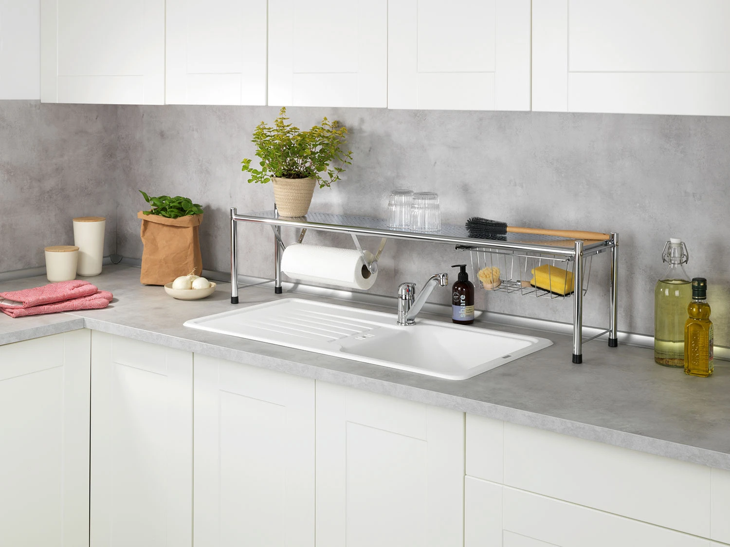 Wenko Spülbecken-Regal, Mit Herausziehbarem Ablagekorb 2 Wenko Spülbecken-Regal, Mit Herausziehbarem Ablagekorb – Bild 2