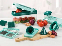 Genius Nicer Dicer »Fusion Smart«, 16-teilig, 1,25 L Auffangbehälter, Klingen Aus Edelstahl -Kuchenwelt Verkauf 1db7cf9f851480b53a857fea07bce927