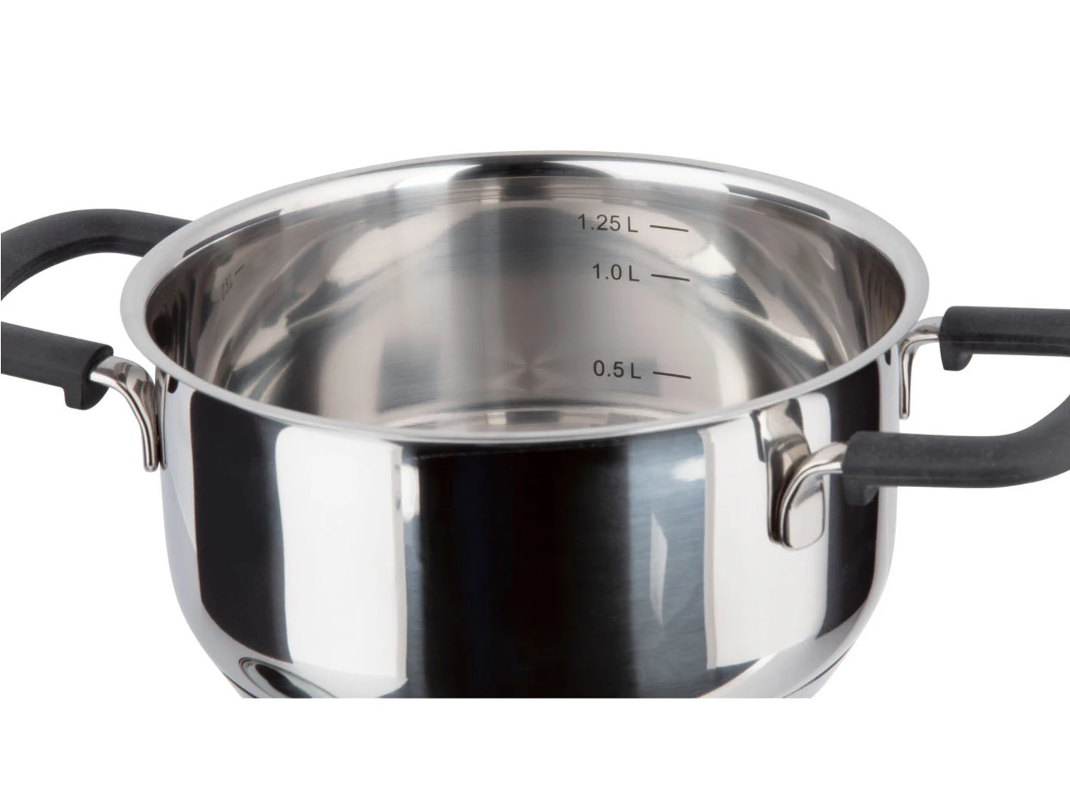 ERNESTO® Topfset, Stapelbar, 3-teilig, Mit Literskala 4 ERNESTO® Topfset, Stapelbar, 3-teilig, Mit Literskala – Bild 4