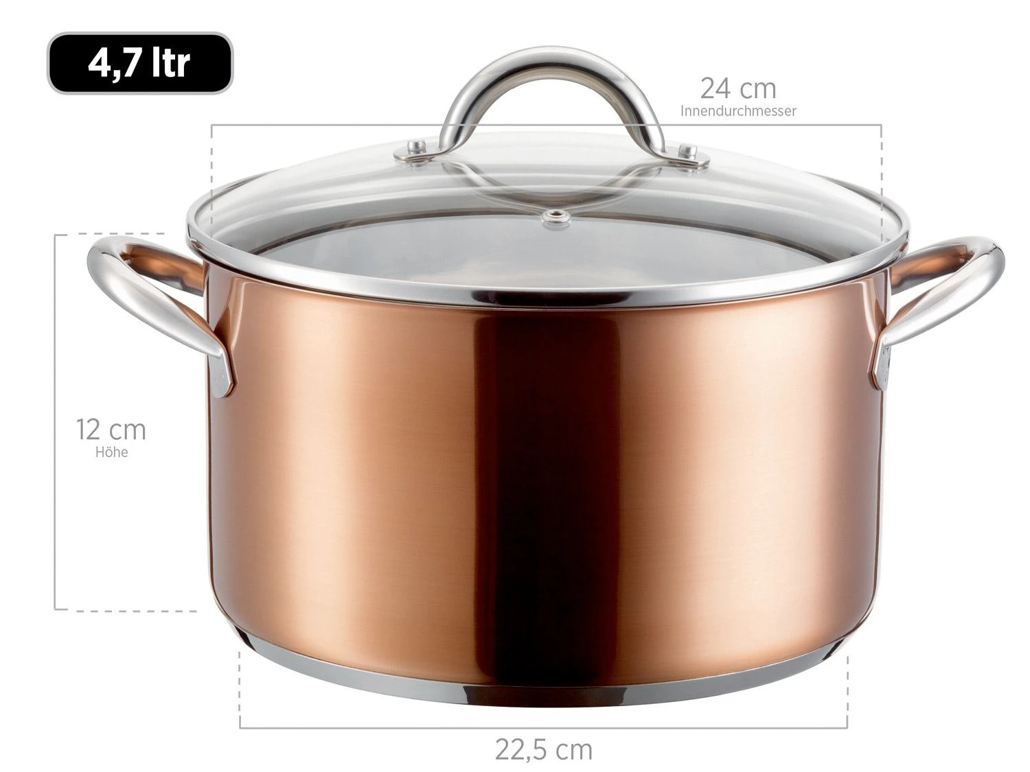 MÄSER Kochtopf-Set Asterion Edelstahl 18/8; Kupfer; 8 Teilig 2 MÄSER Kochtopf-Set Asterion Edelstahl 18/8; Kupfer; 8 Teilig – Bild 2