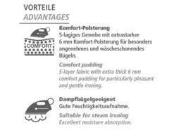 Wenko Bügeldecke »Air Comfort«, Dampfbügelgeeignet -Kuchenwelt Verkauf 4c189618de421a12fb09fda1357a6ed1