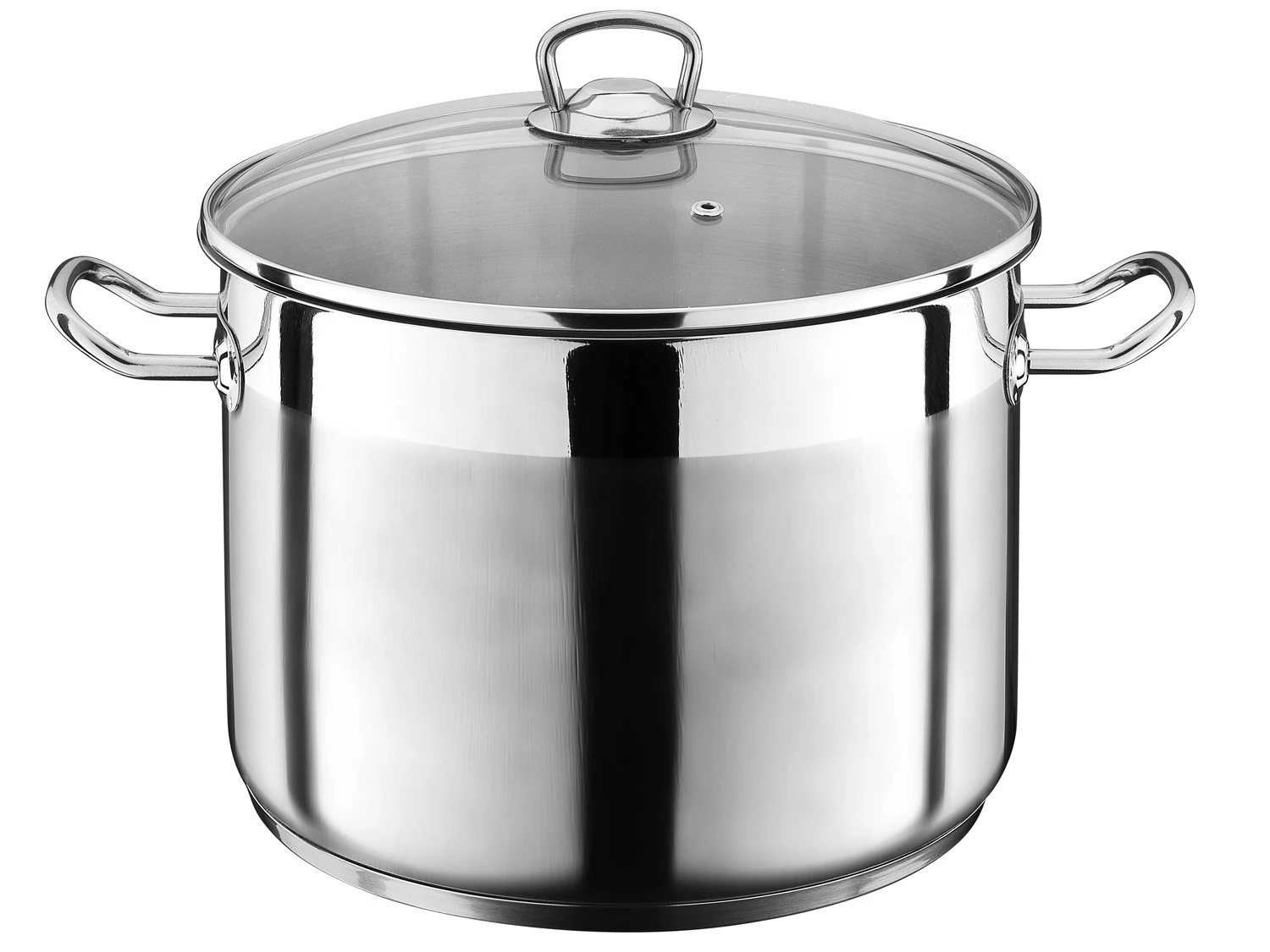 GSW Jumbotopf »Profi«, Kapselboden, Kaltmetallgriffe, Aus Edelstahl, Mit Glasdeckel 4 GSW Jumbotopf »Profi«, Kapselboden, Kaltmetallgriffe, Aus Edelstahl, Mit Glasdeckel – Bild 4