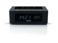 Lenco CR-580 Uhrenradio/Radio Mit Bluetooth Und QI-Wireless-Charging