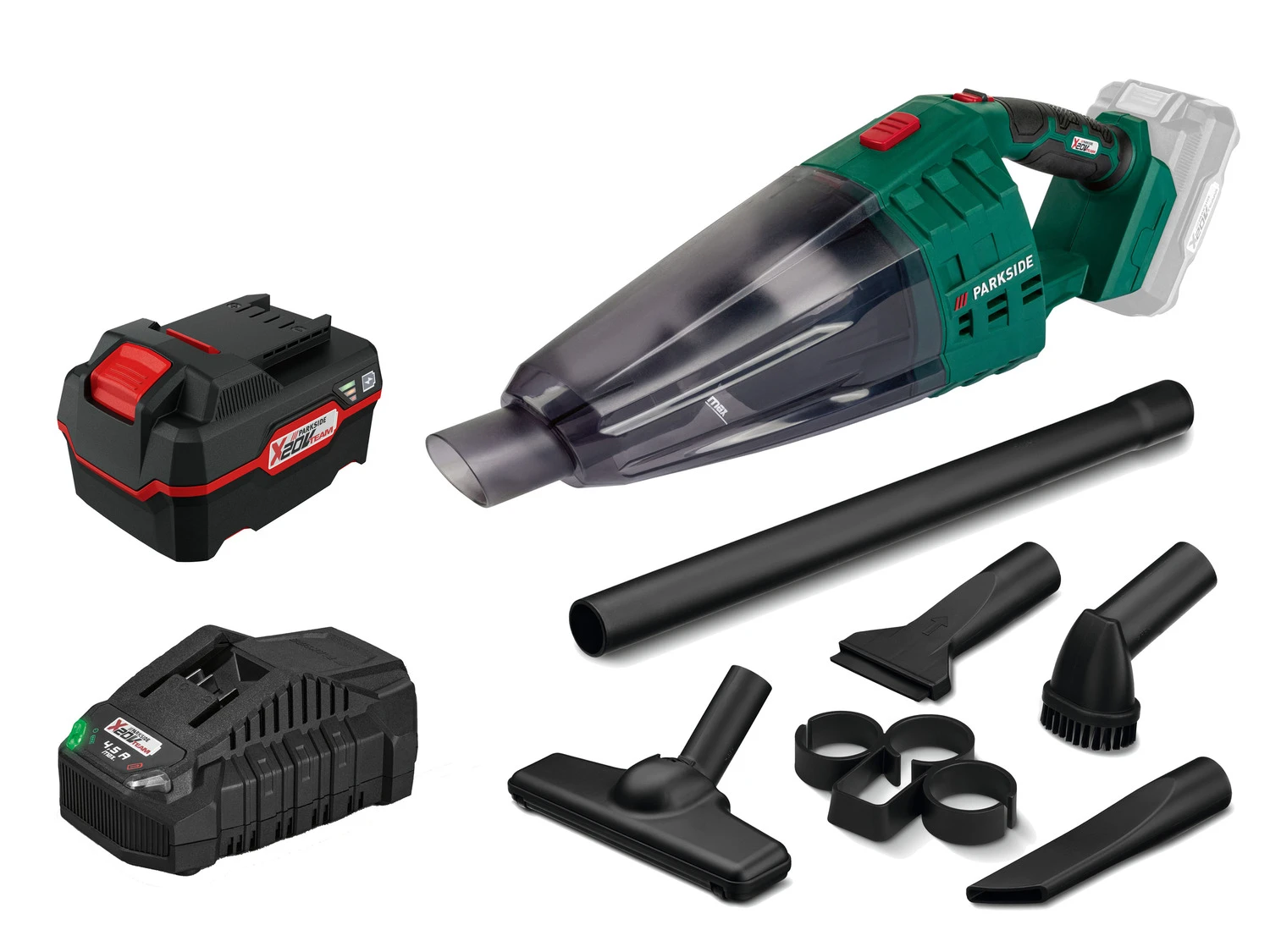 PARKSIDE® 20 V Akku-Handstaubsauger »PHSSA 20-Li C1«, Set Mit Bodendüsen, Akku Und Ladegerät 1 PARKSIDE® 20 V Akku-Handstaubsauger »PHSSA 20-Li C1«, Set Mit Bodendüsen, Akku Und Ladegerät