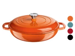 ERNESTO® Gusseisen-Servierpfanne, Ø 30 Cm, Mit Drop-System