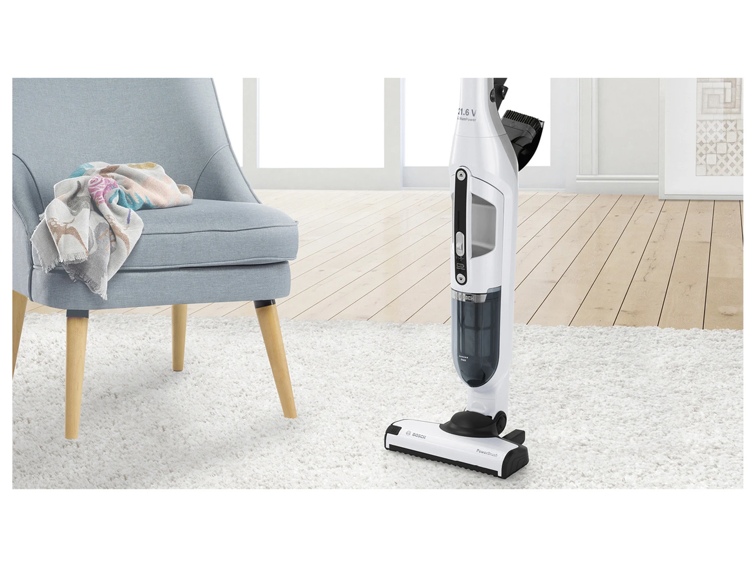 BOSCH Akkustaubsauger »BBH32WHITE«, Ohne Beutel 2 BOSCH Akkustaubsauger »BBH32WHITE«, Ohne Beutel – Bild 2