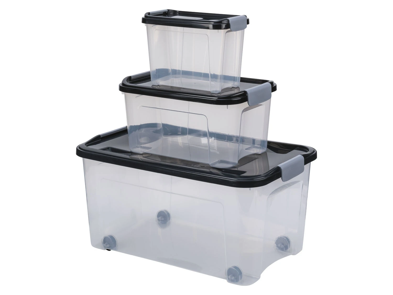 LIVARNO Home Aufbewahrungsboxen-Set, 3-teilig, Mit Deckel 1 LIVARNO Home Aufbewahrungsboxen-Set, 3-teilig, Mit Deckel