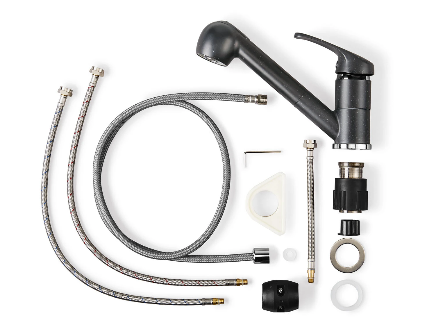 LIVARNO Home Einhebelmischer, Mit Ausziehbarer Brause, Granit 7 LIVARNO Home Einhebelmischer, Mit Ausziehbarer Brause, Granit – Bild 7