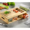 Esmeyer Schneidbrett Aus Bambusholz Mit 4 Acrylschubladen Inkl. Deckel