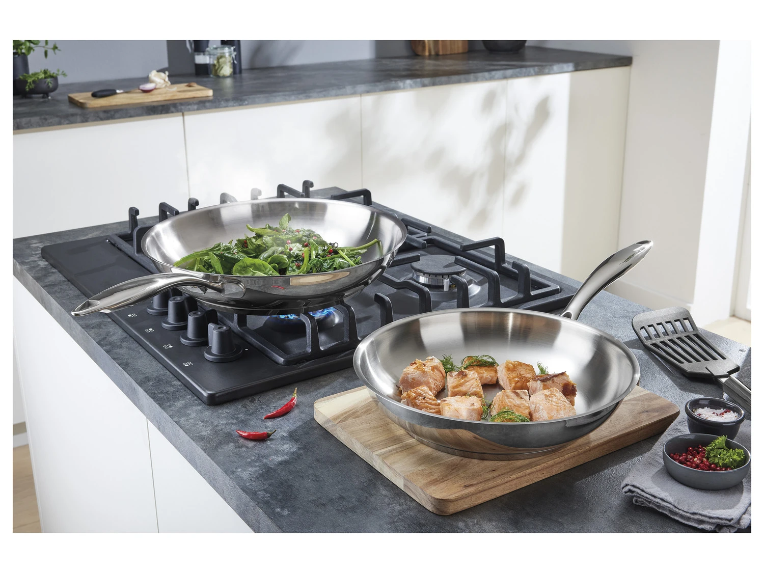 ERNESTO® Edelstahl-Pfanne, Energiesparend, Ø 28 Cm 4 ERNESTO® Edelstahl-Pfanne, Energiesparend, Ø 28 Cm – Bild 4