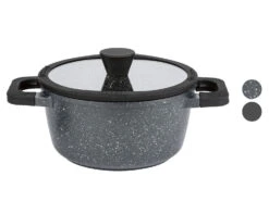 ERNESTO® Aluguss-Kochtopf, Granitoptik, Ø 20 Cm