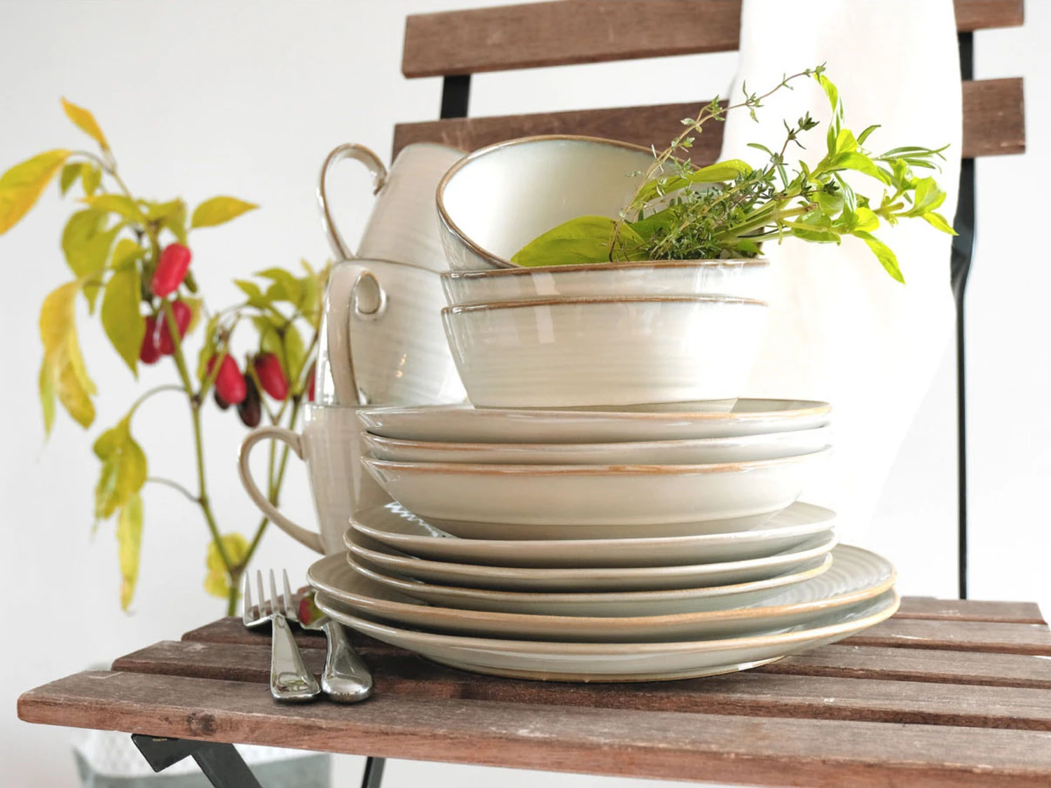 MÄSER Frühstücks-Set-Serie »Nottingham«, 12-teilig, Beige 5 MÄSER Frühstücks-Set-Serie »Nottingham«, 12-teilig, Beige – Bild 5