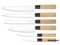 Esmeyer Asia Messerset 6-teilig Aus Edelstahl/Holzgriff
