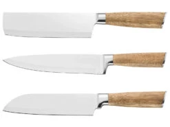 ERNESTO® Kochmesser / Santoku-Messer / Hackmesser Set