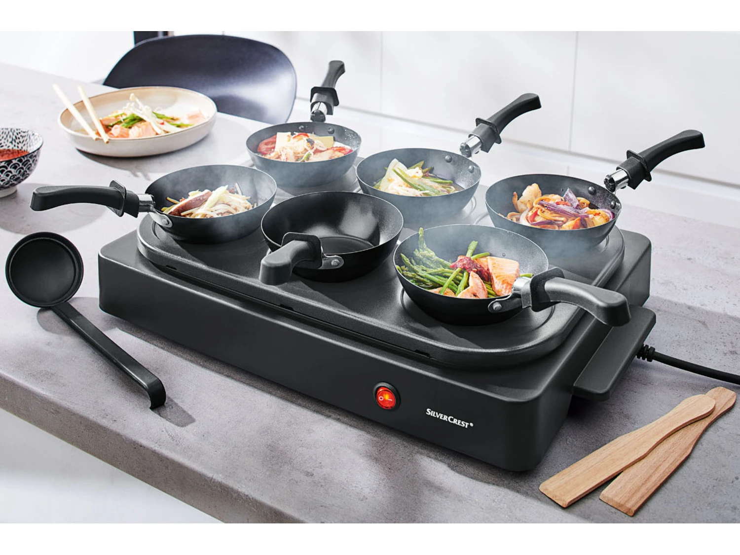SILVERCREST® Mini-Wok-Set SMWS 1000 A1 + Sake-Set 4 SILVERCREST® Mini-Wok-Set SMWS 1000 A1 + Sake-Set – Bild 4