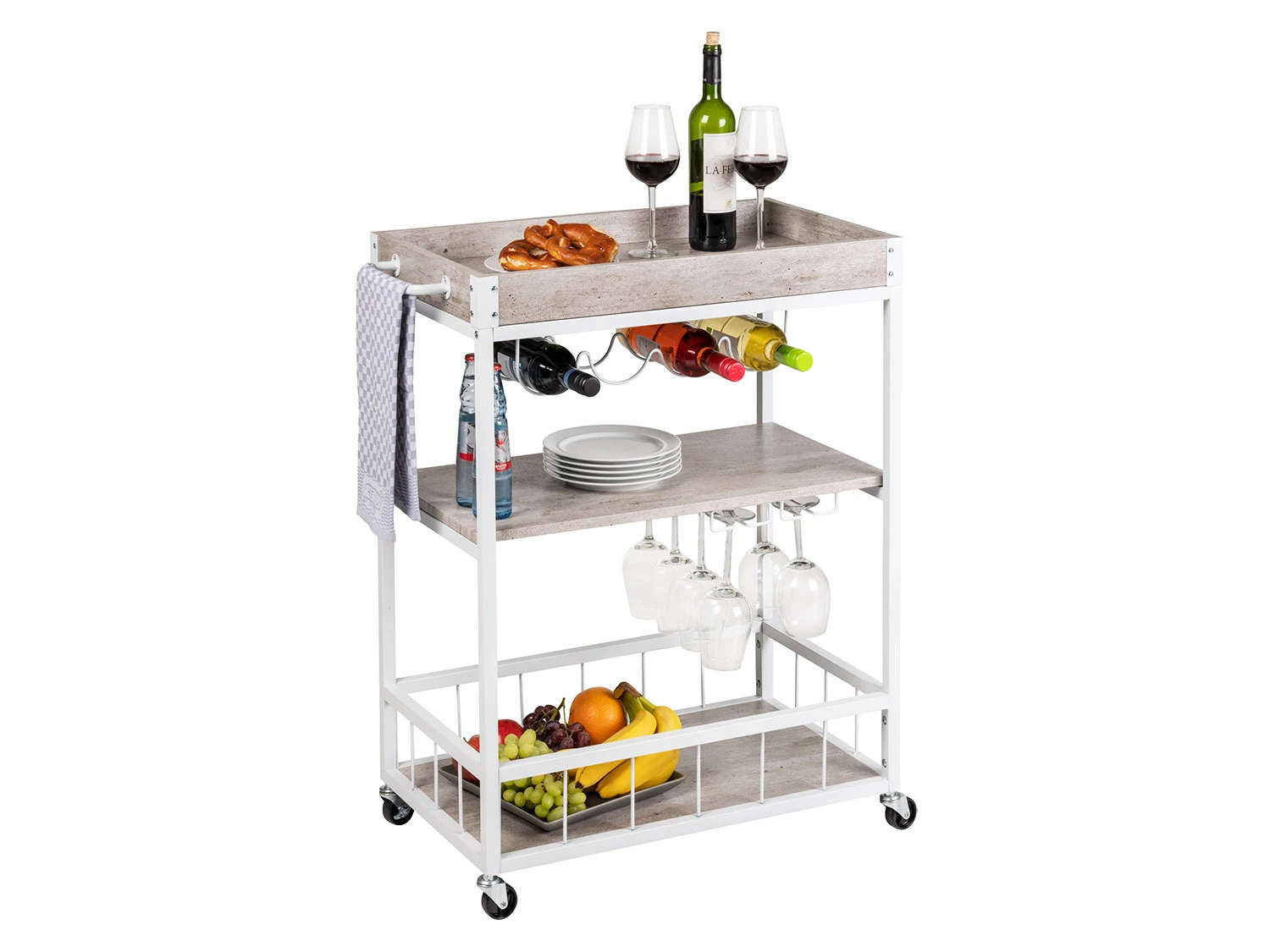 Wenko Küchenwagen Im Trendigen Walnussholz-Look 3 Wenko Küchenwagen Im Trendigen Walnussholz-Look – Bild 3