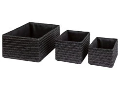 LIVARNO Home Aufbewahrungskorb-Set, 3 Stück