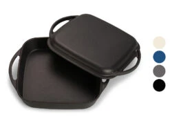 ECHTWERK 2 In 1 Set - Universalbräter Und Deckel Gusseisen