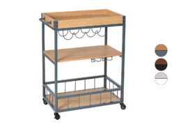 Wenko Küchenwagen Im Trendigen Walnussholz-Look