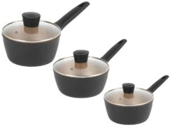 Russell Hobbs Aluminium Stielkasserolle Opulence Collection Schwarz/Gold