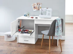 LIVARNO Home Nähmaschinentisch Mit Schubladen, Weiß -Kuchenwelt Verkauf gcp8a521fcae5f44a04bb478bccc639de1c