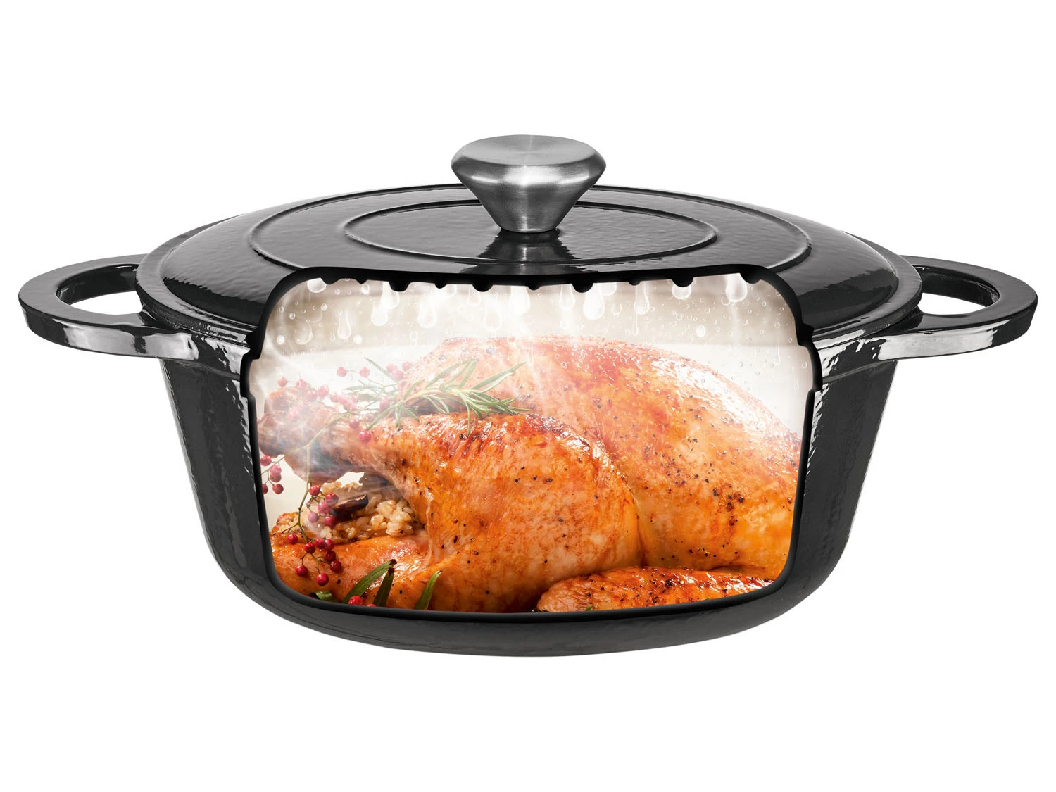 ERNESTO® Gusseisen-Bräter, Ø 33 Cm 2 ERNESTO® Gusseisen-Bräter, Ø 33 Cm – Bild 2