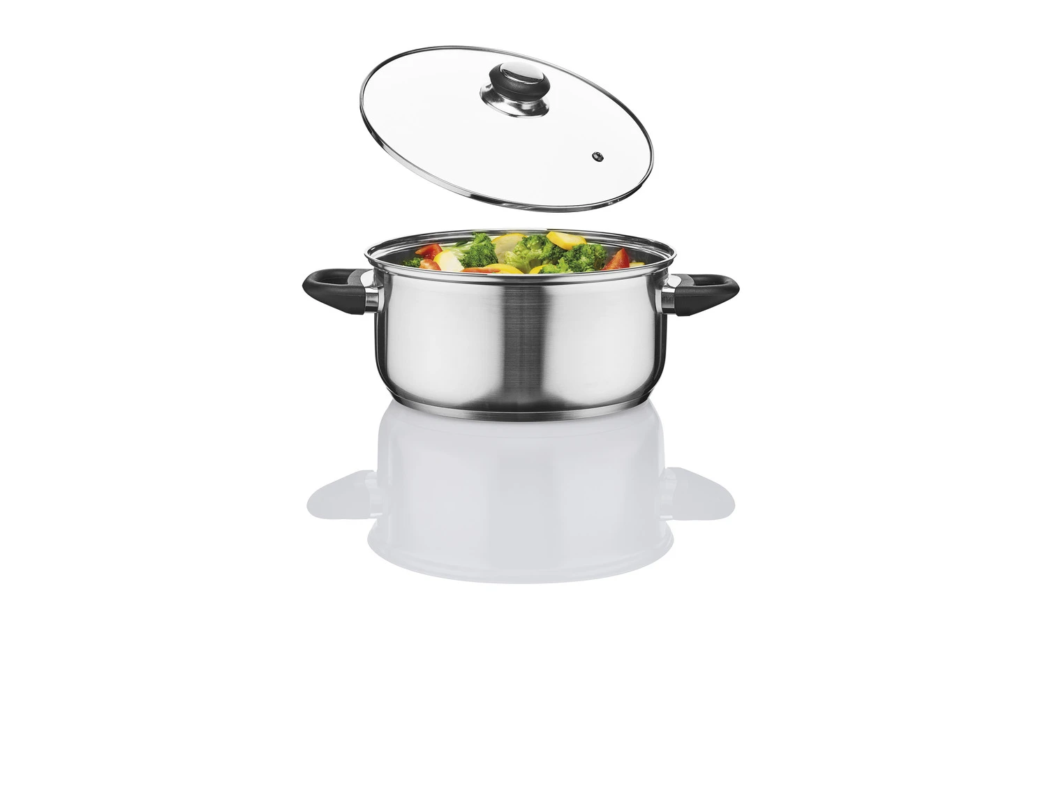 ERNESTO® Edelstahl-Topf, Mit Glasdeckel, Ø 24 Cm 3 ERNESTO® Edelstahl-Topf, Mit Glasdeckel, Ø 24 Cm – Bild 3