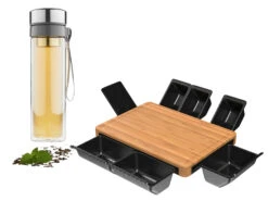 ERNESTO® Multifunktionales Schneidebrett + Trinkflasche Mit Teefilter