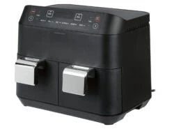 GOURMETmaxx Heißluft-Fritteuse Doppelkorb 2x 3,8l