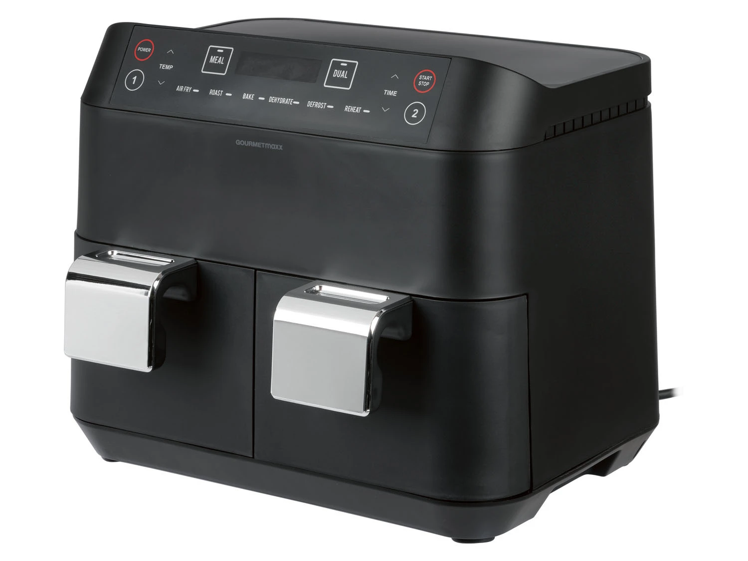 GOURMETmaxx Heißluft-Fritteuse Doppelkorb 2x 3,8l 1 GOURMETmaxx Heißluft-Fritteuse Doppelkorb 2x 3,8l