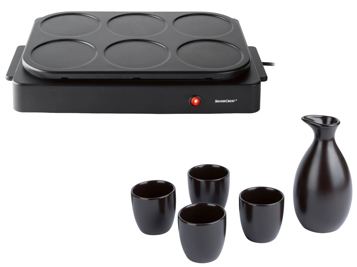 SILVERCREST® Mini-Wok-Set SMWS 1000 A1 + Sake-Set 1 SILVERCREST® Mini-Wok-Set SMWS 1000 A1 + Sake-Set