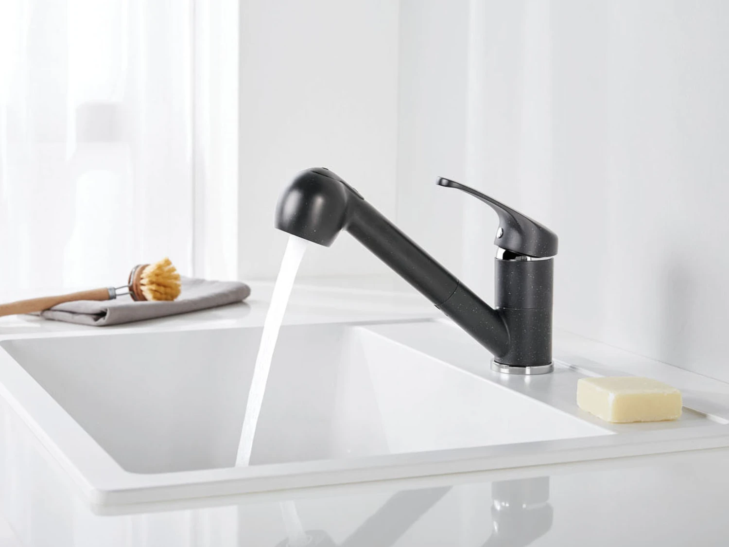 LIVARNO Home Einhebelmischer, Mit Ausziehbarer Brause, Granit 8 LIVARNO Home Einhebelmischer, Mit Ausziehbarer Brause, Granit – Bild 8