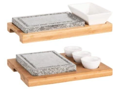 MÄSER Heißer Stein Set, Mit Bambus-Servierplatte