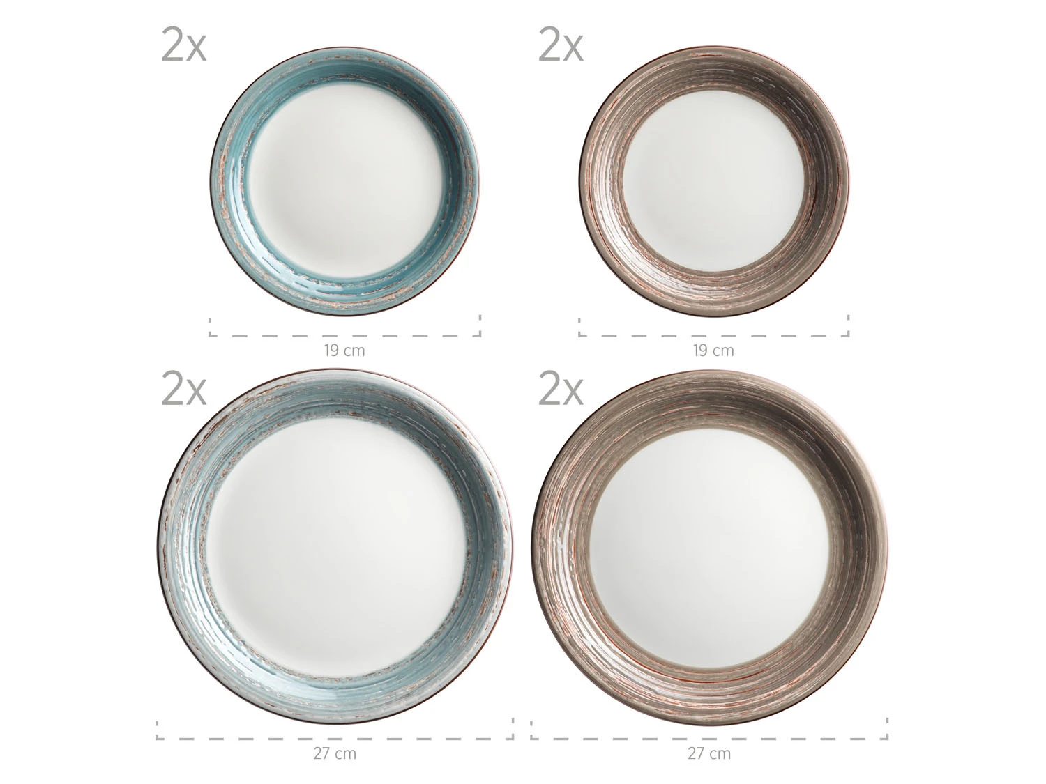 MÄSER Geschirr-Set »Duole«, Braun/blau, 16-teilig 3 MÄSER Geschirr-Set »Duole«, Braun/blau, 16-teilig – Bild 3