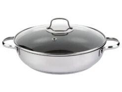 ERNESTO® Brat-/Servierpfanne Ø 28 Cm, Edelstahl, Mit Glasdeckel