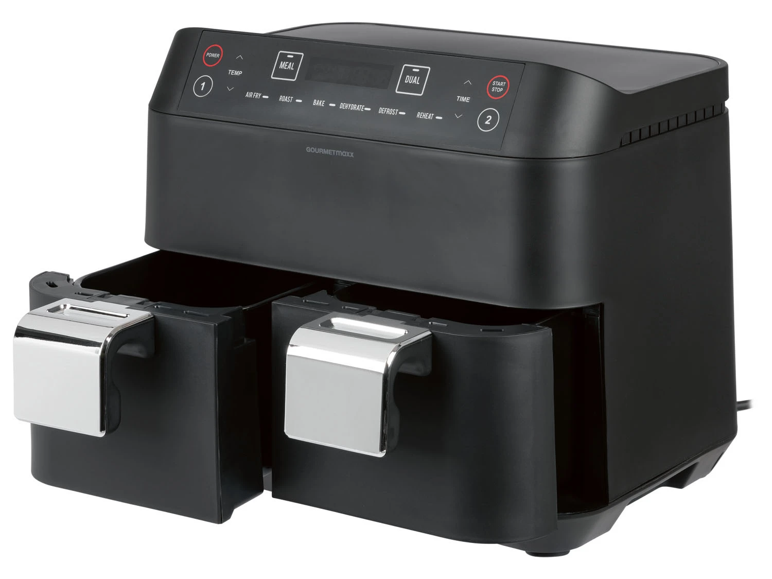GOURMETmaxx Heißluft-Fritteuse Doppelkorb 2x 3,8l 5 GOURMETmaxx Heißluft-Fritteuse Doppelkorb 2x 3,8l – Bild 5
