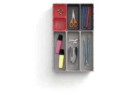 Joseph Joseph Duo Blox™ 7-teiliges Schubladen-Besteckeinsatz Set - Grau/Rot -Kuchenwelt Verkauf gcpdbbb73ed4294414da53cc320f6694b40