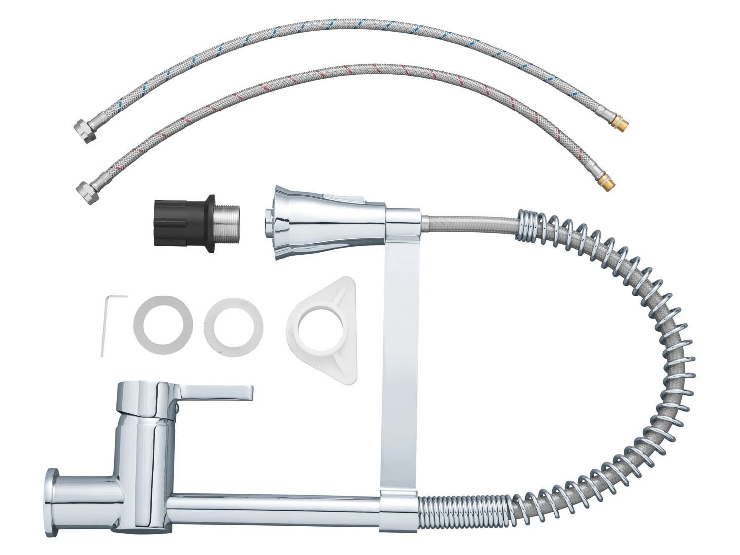 LIVARNO Home Spültischarmatur, Mit Spiralfeder / Gummischlauch 2 LIVARNO Home Spültischarmatur, Mit Spiralfeder / Gummischlauch – Bild 2