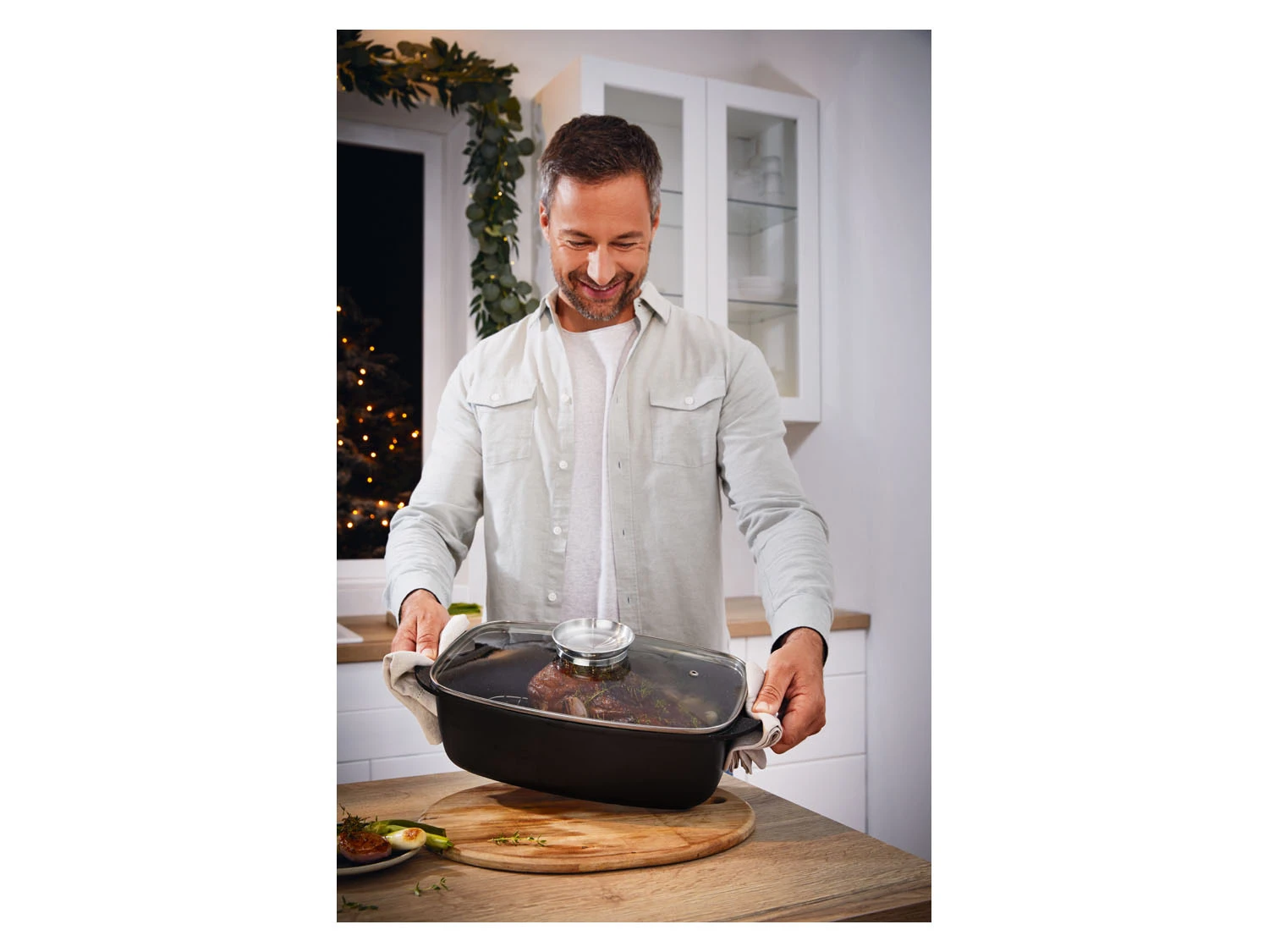 ERNESTO® Aluguss-Bräter 5,7 L , Keramikbeschichtet 2 ERNESTO® Aluguss-Bräter 5,7 L , Keramikbeschichtet – Bild 2