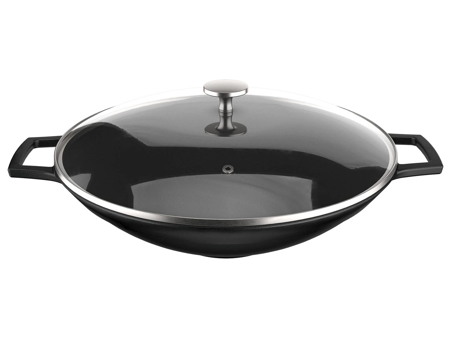 ERNESTO® Wok, Gusseisen, Ø 36 Cm, Mit Glasdeckel 1 ERNESTO® Wok, Gusseisen, Ø 36 Cm, Mit Glasdeckel