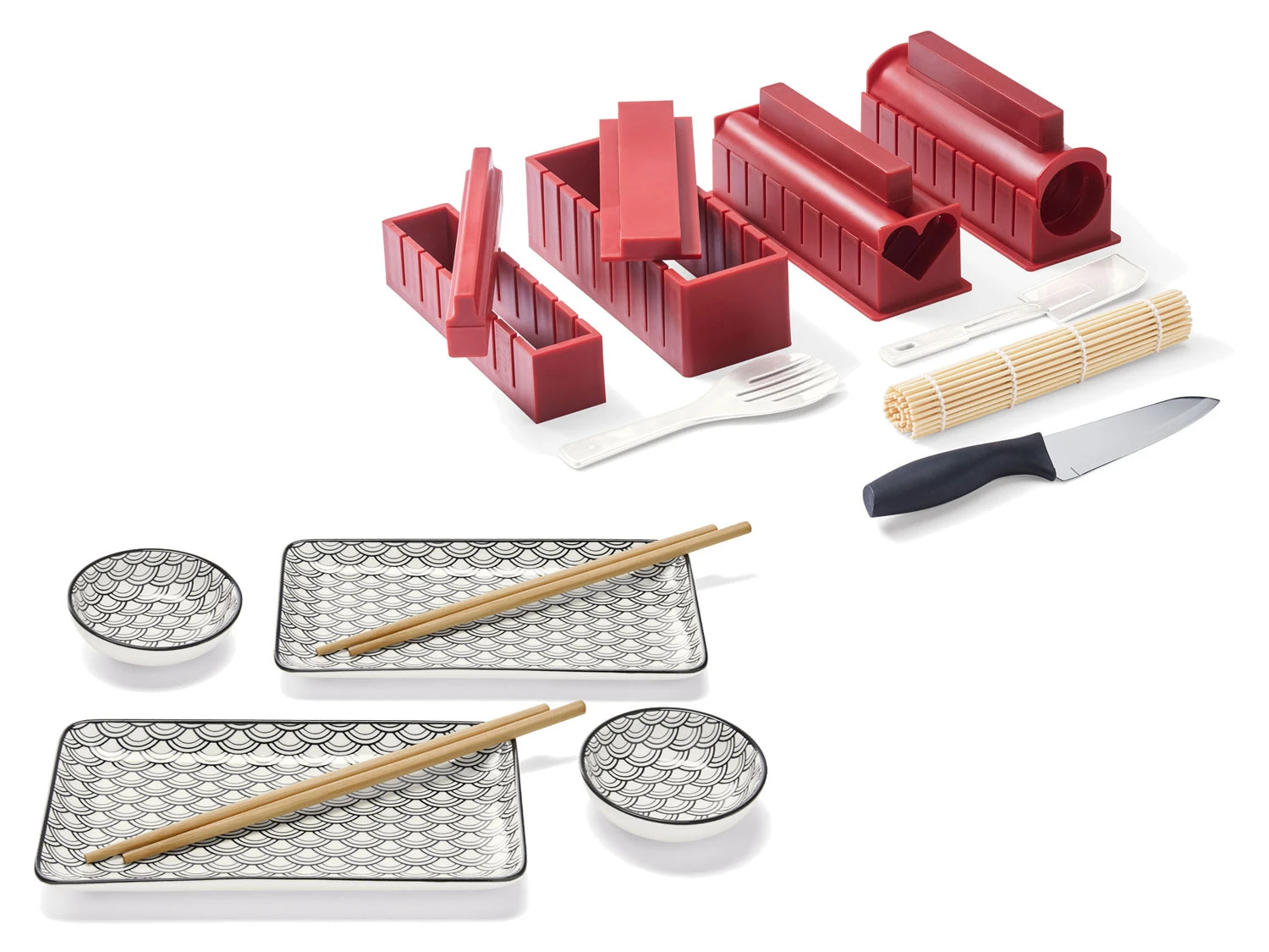 Sushi Maker Kit + Sushi-Set, Porzellan 1 Sushi Maker Kit + Sushi-Set, Porzellan