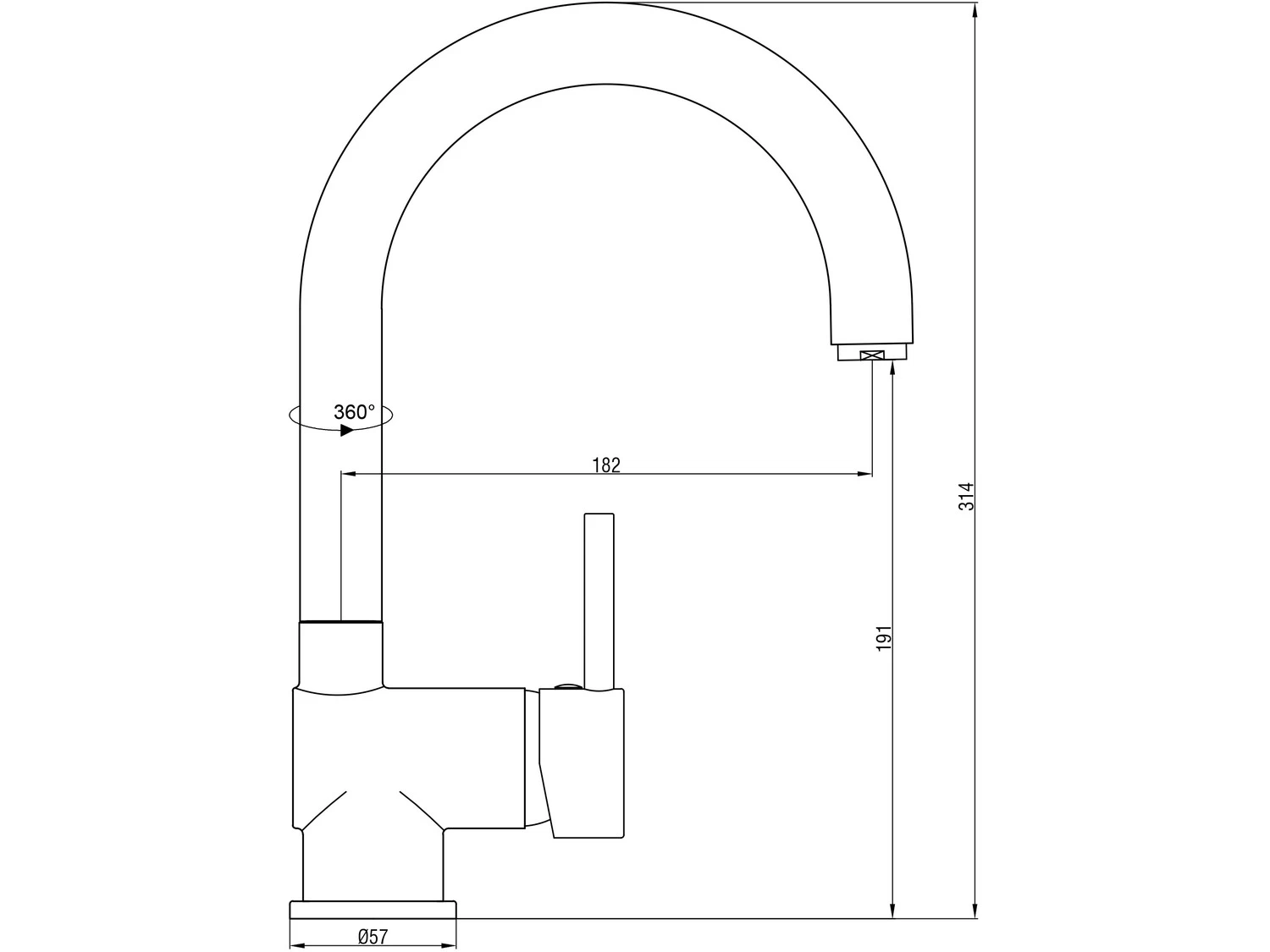 VEROSAN Niederdruck-Küchenarmatur »PRAG«, Matt 3 VEROSAN Niederdruck-Küchenarmatur »PRAG«, Matt – Bild 3
